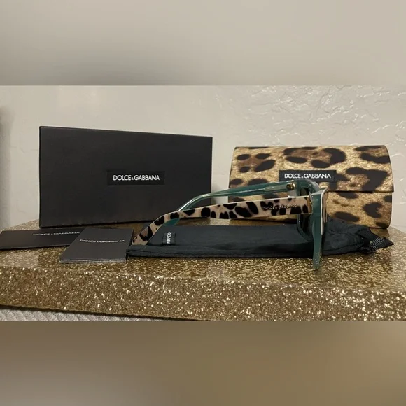 🎉HP🎉New! Dolce & Gabbana Animalier 54MM Colorblock Sunglasses🐆W/Box,Case,Bag - Picture 7 of 9